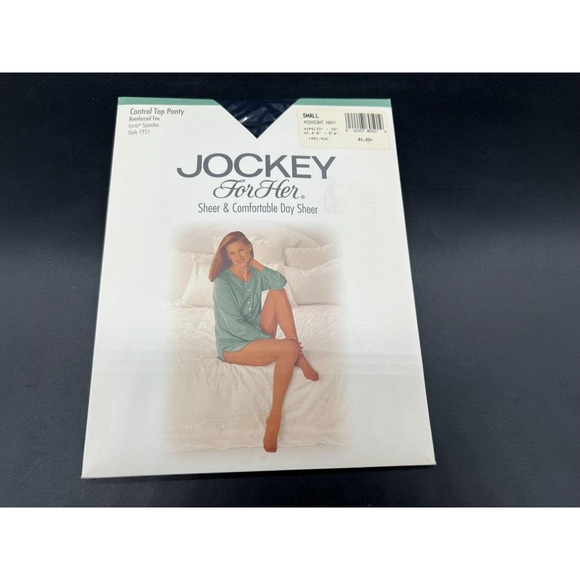 Jockey For Her Sheer & Comfortable Control Top Pantyhose Midnight Navy Small - Picture 1 of 10
